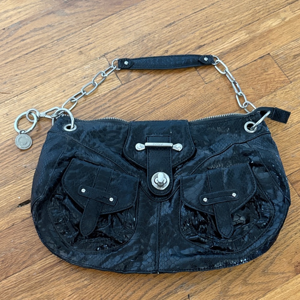 Y2K Botkier for Target Black Faux Snakeskin Handbag